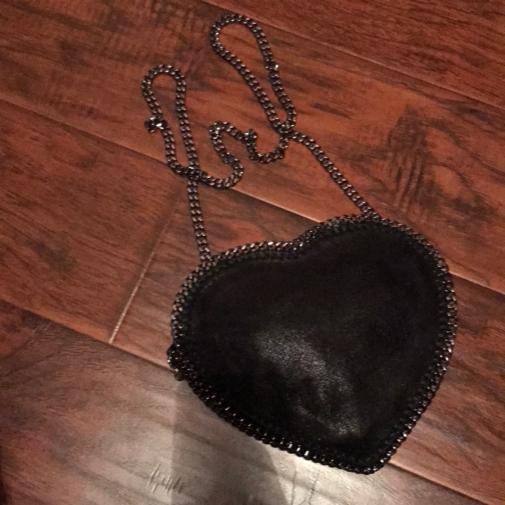 Stella McCartney Black Heart-Shaped Crossbody Bag - Picture 2 of 4